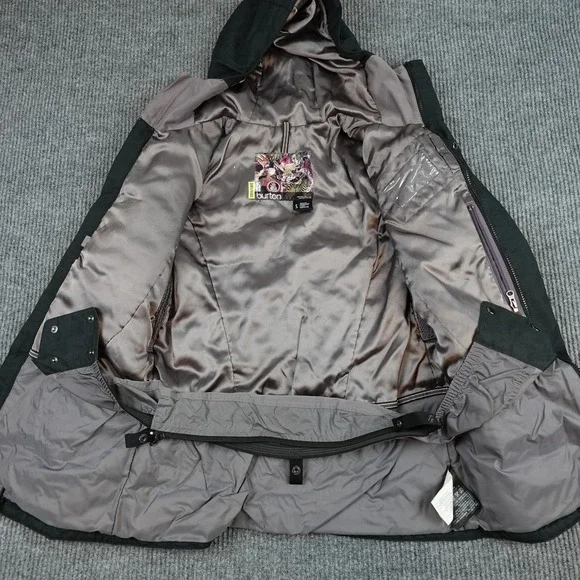 Burton Cherish Jacket Womens Small Black Hooded Dryride Insulated Ski Snow - Picture 3 of 10